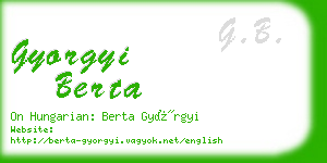 gyorgyi berta business card